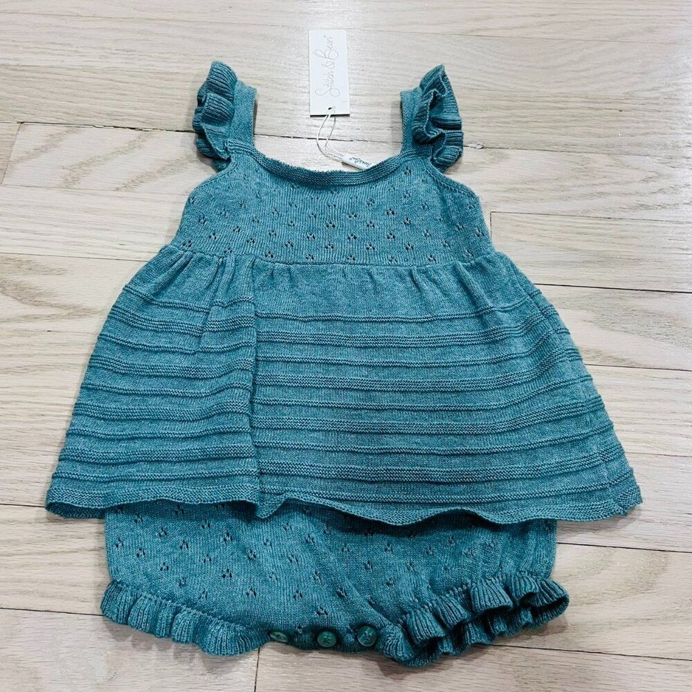 Stitch & Bean Ruffled Romper Size 3-6M NWT